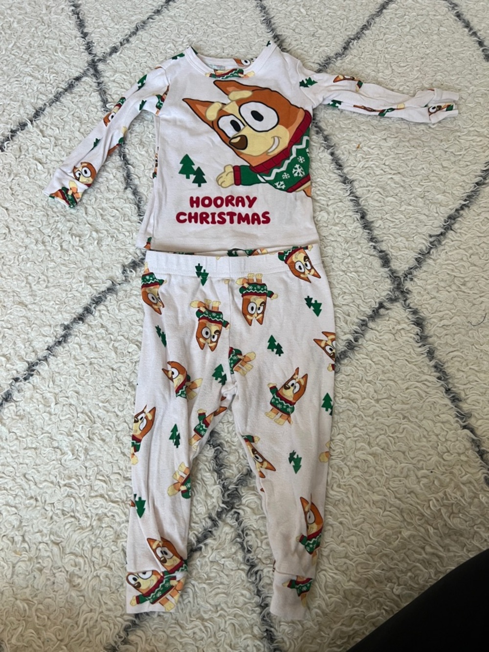 Bluey Toddler Tee - White with Multicolor Cartoon Print